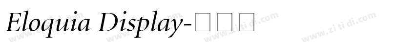 Eloquia Display字体转换